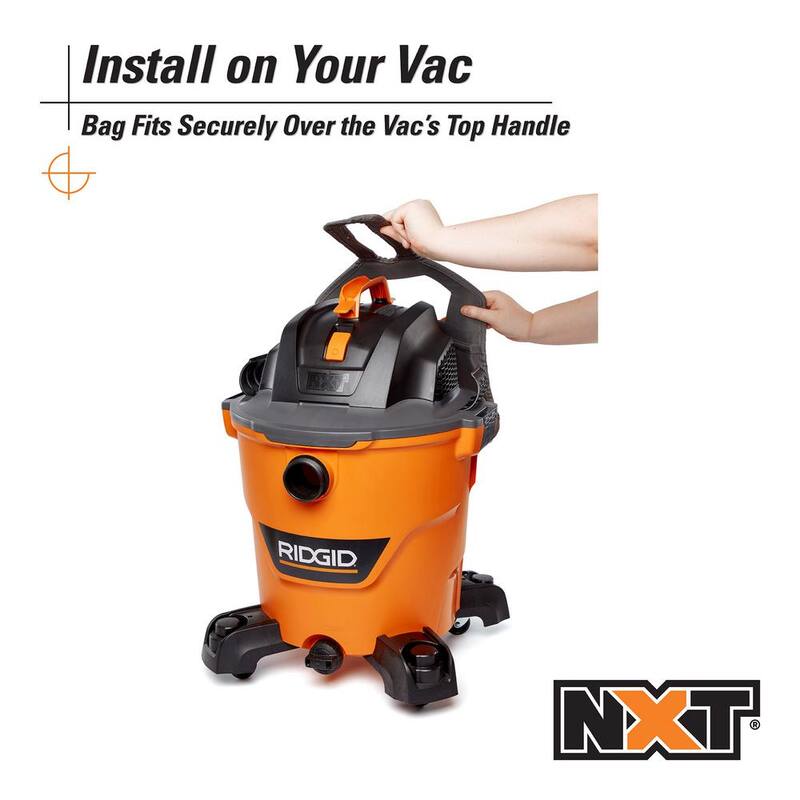 RIDGID RIDGID NXT Shop Vac Attachment Storage Bag Organizer Accessory for Select RIDGID NXT Wet Dry Vacuums - VT1000