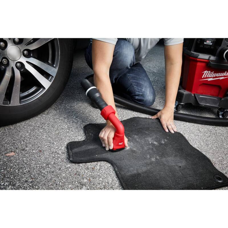 Milwaukee AIR-TIP 1-1/4 in. - 2-1/2 in. Swiveling Palm Brush Wet/Dry Shop Vacuum Attachment (1-Piece) - 49-90-2020