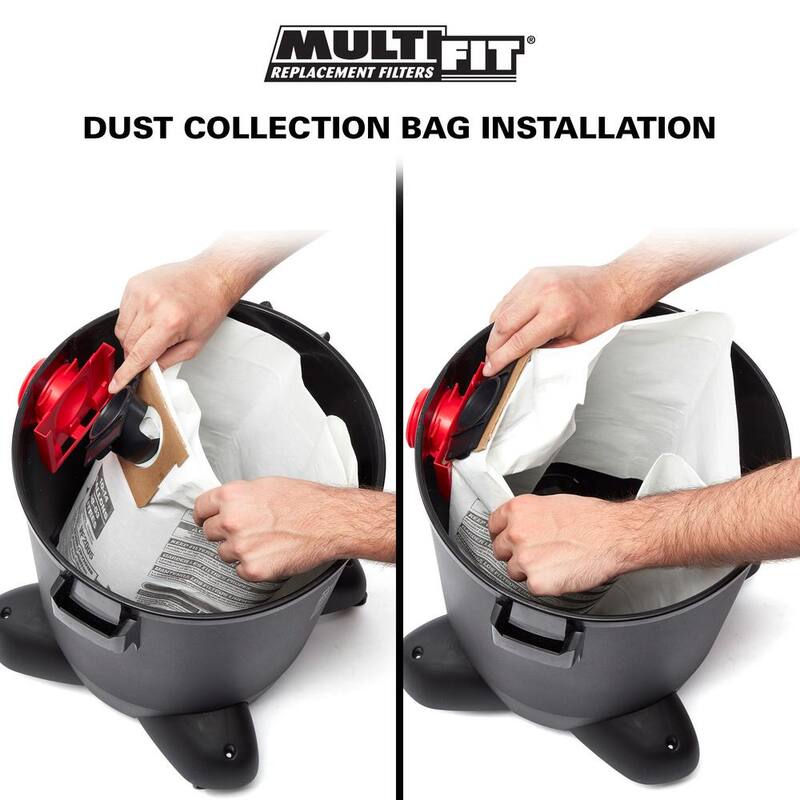 MULTI FIT General Debris Wet Dry Vacuum Dry Pick-up Only Dust Collection Bags for 10 to 14 Gal Shop-Vac Brand Shop Vacs (6-Pack) - VF2005A