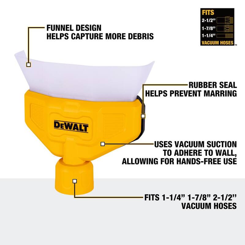 DEWALT Dust Collector 1/4 in. to 2-1/2 in. Wet/Dry Vaccum 1-Piece - DXVA00-1500
