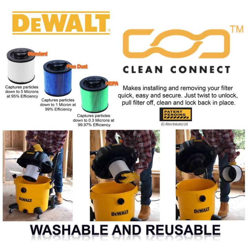 DEWALT 3-Pack Disposable Bag and Standard Cartridge Filter Combo Pack for 12-16 Gallon Wet/Dry Vacuums - 6910-4102