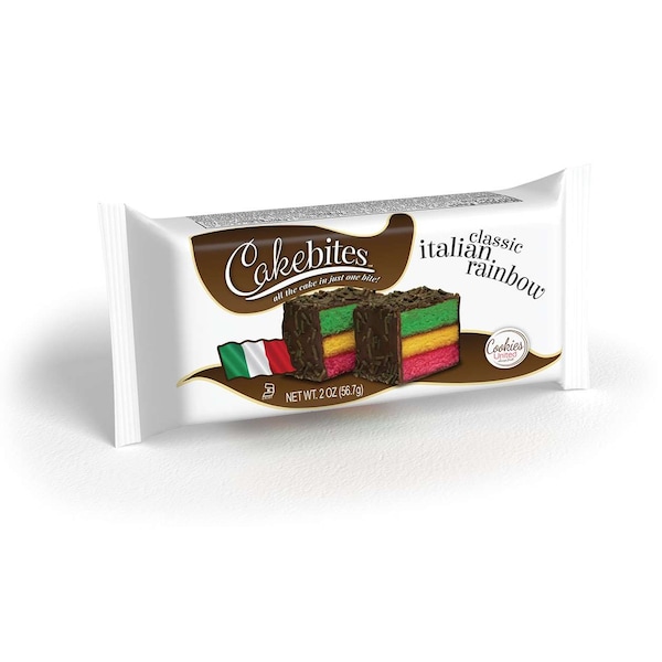 Rosquillas unidas Cakebites Pastel arcoíris italiano clásico 2 oz., PK96 - 16734