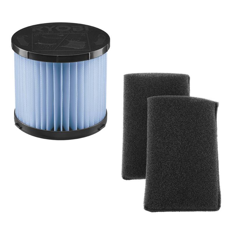 RYOBI HEPA Filter for Small Wet Dry Vacuums with Foam Filter (2-Pack) - A32RF08-A32WF03