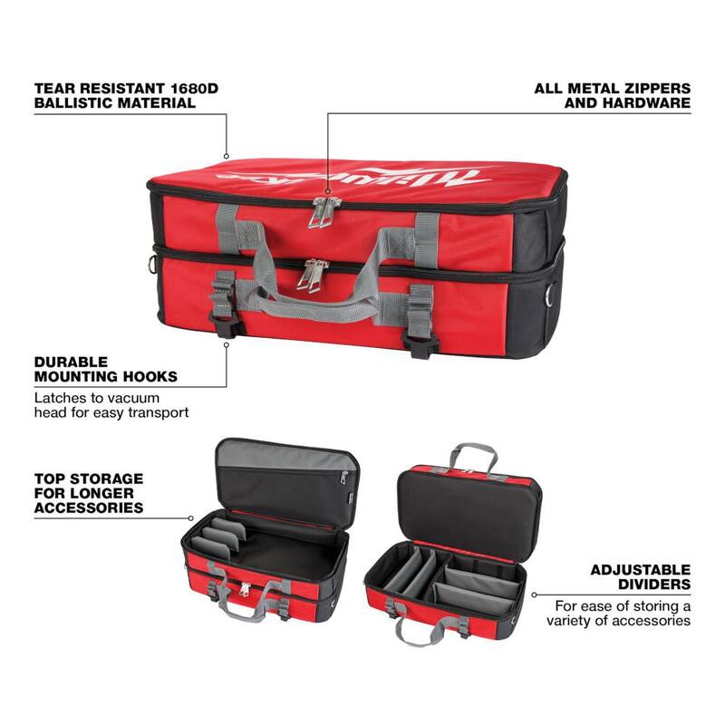 Milwaukee M18 FUEL 12 Gal Cordless Dual-Battery Wet/Dry Shop Vac Kit with AIR-TIP 1-1/4 in. - 2-1/2 in. Right Angle Tool and Bag - 0930-22HD-49-90-2026-49-90-2019