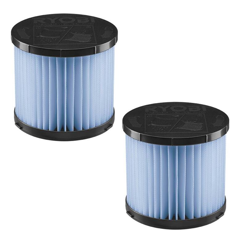 RYOBI HEPA Filter for Small Wet Dry Vacuums (2-Pack) - A32RF08-2