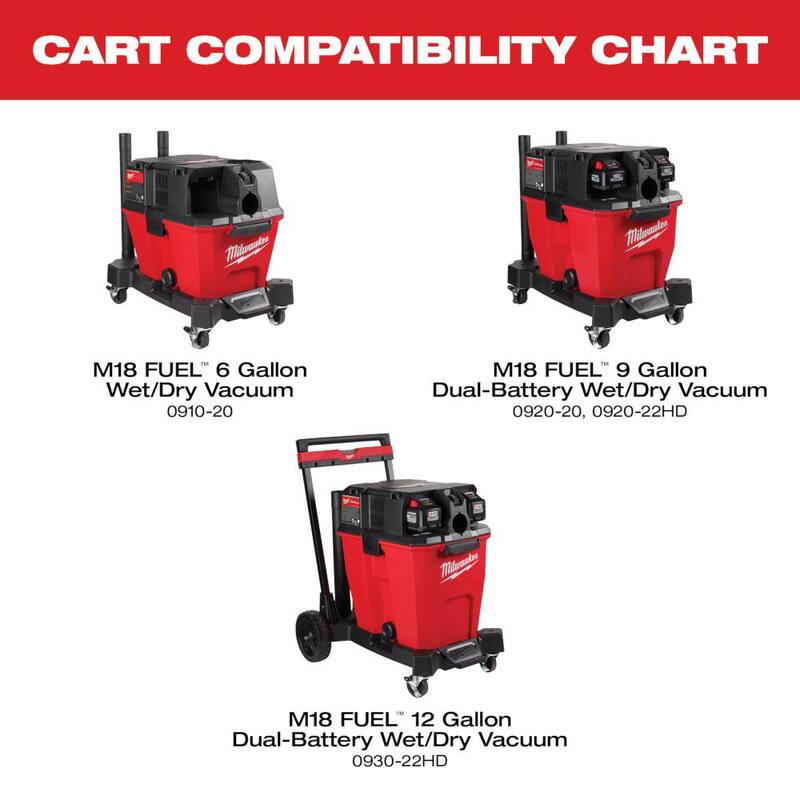 Milwaukee M18 Wet/Dry Shop Vacuum Cart - 0923-20