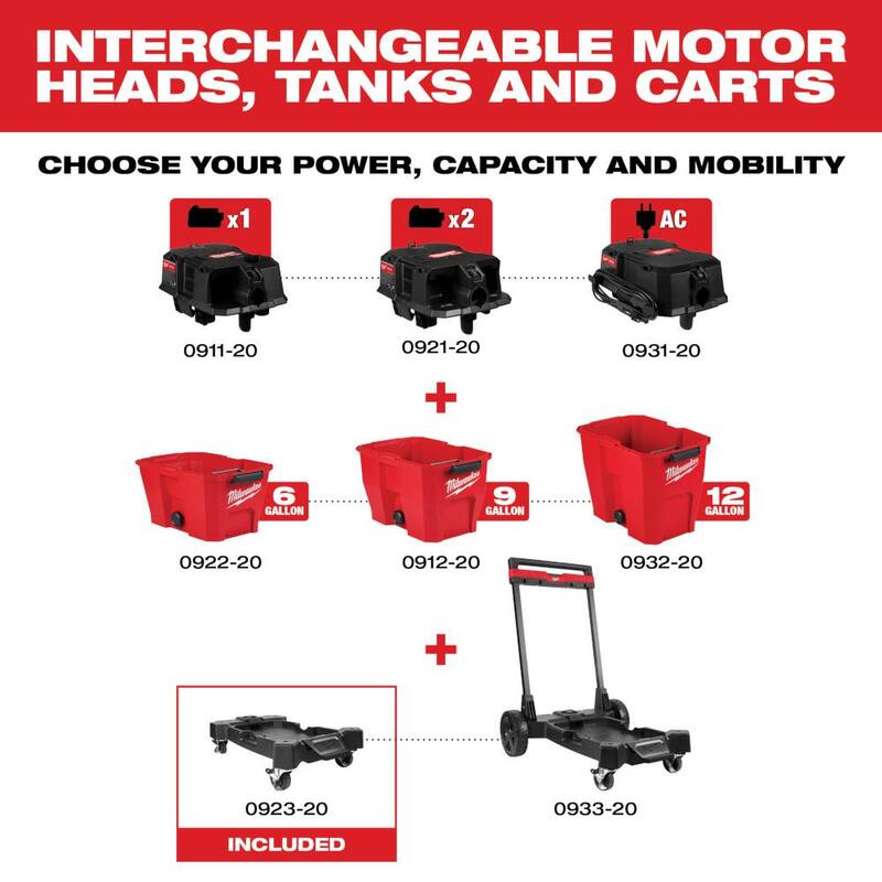 Milwaukee M18 Wet/Dry Shop Vacuum Cart - 0923-20