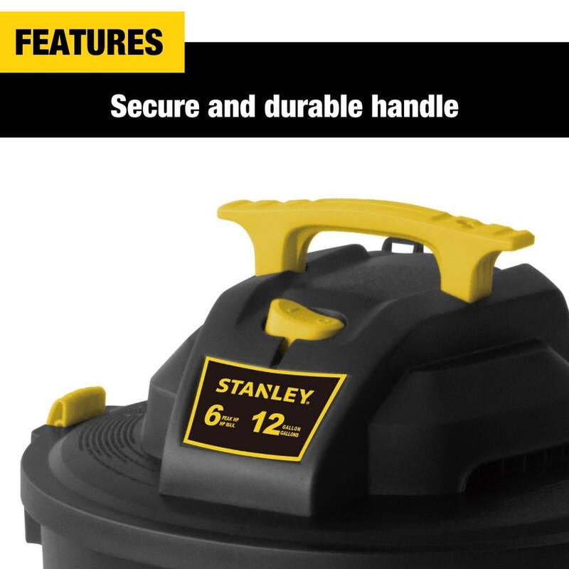 Stanley 12 Gal. 6HP Pro Poly Series Wet and Dry Vacuum Cleaner - SL18199PT