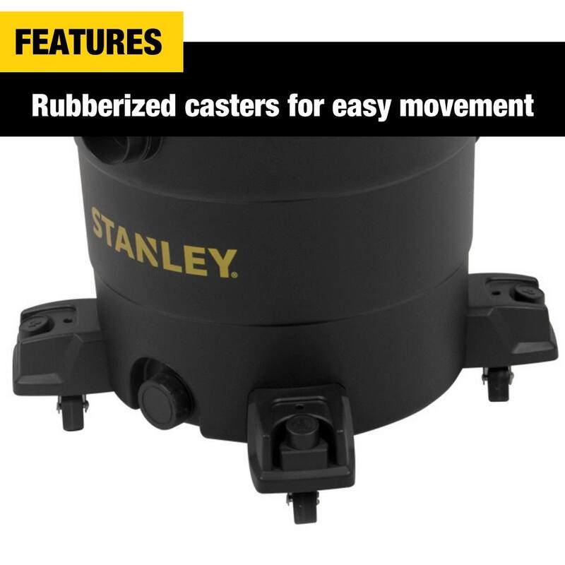Stanley 12 Gal. 6HP Pro Poly Series Wet and Dry Vacuum Cleaner - SL18199PT