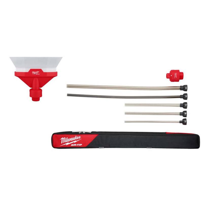 Milwaukee AIR-TIP 1-1/4 in. to 2-1/2 in. Dust Collector and Long Reach Flexible Hose Set Wet/Dry Vacuum Attachment - 49-90-2022-49-90-2037