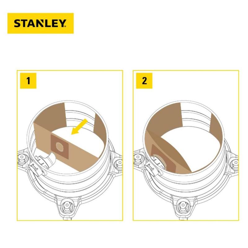Stanley 5 Gal. Disposable Filter Bag for Wet/Dry Vacuum (3-Pack) - 25-1230