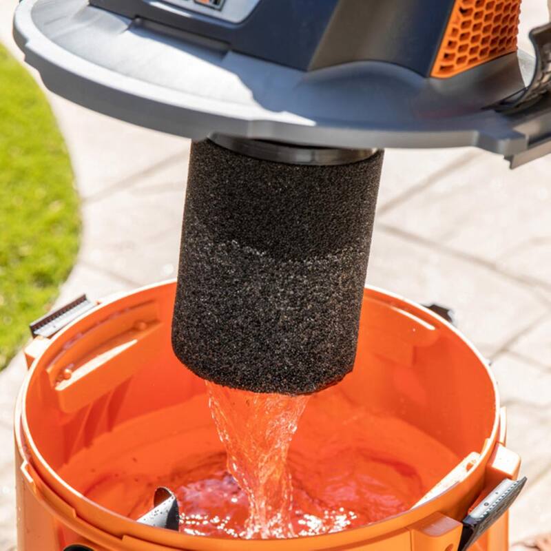 RIDGID Wet Debris Application, Foam Wet Dry Vacuum Shop Vac Filter for Most 5-16 Gallon RIDGID Shop Vacs (8-Pack) - VF7000G