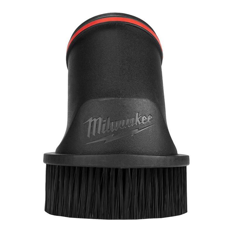 Milwaukee 2-1/2 in. Round Brush Tool for Wet/Dry Shop Vacuums (1-Piece) - 49-90-2001