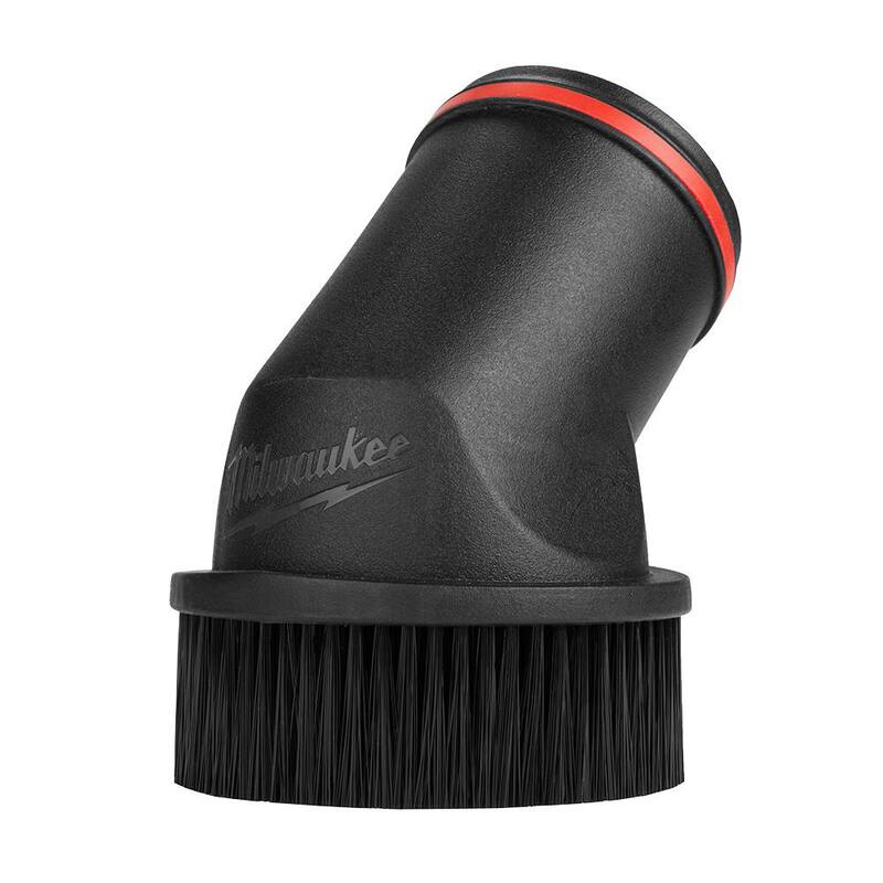 Milwaukee 2-1/2 in. Round Brush Tool for Wet/Dry Shop Vacuums (1-Piece) - 49-90-2001