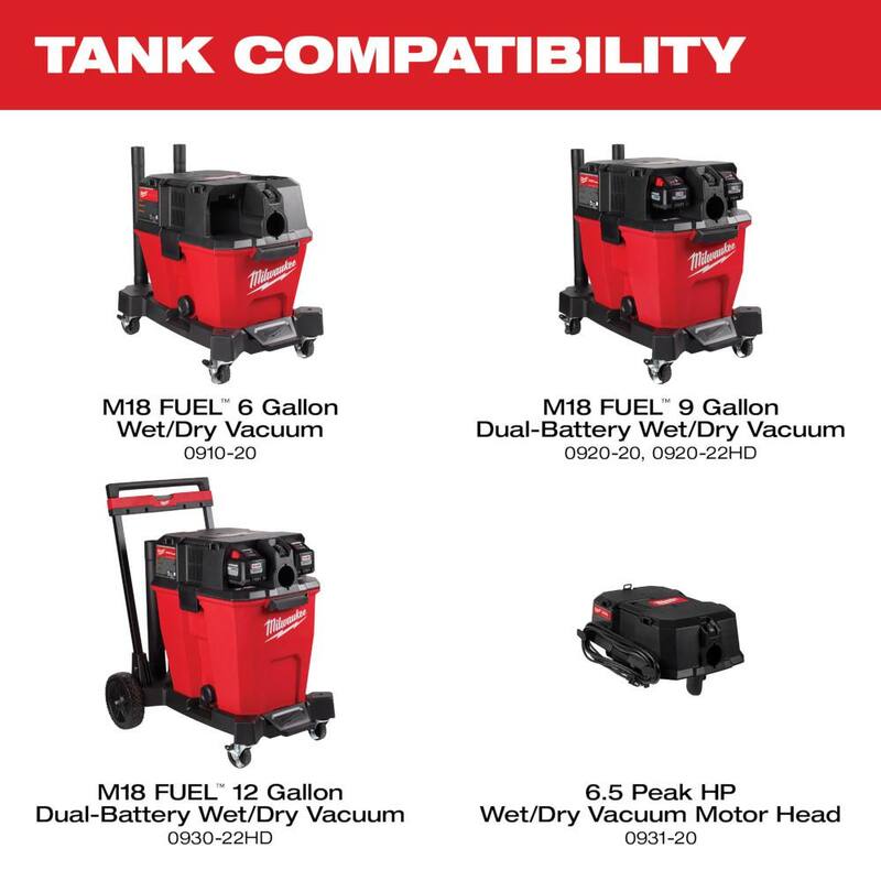 Milwaukee M18 6 Gal. Wet/Dry Shop Vacuum Tank - 0922-20