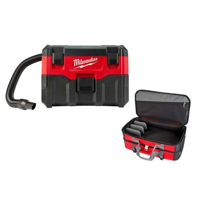 Milwaukee M18 18-Volt 2 Gal. Lithium-Ion Cordless Wet/Dry Vacuum and Wet/Dry Shop Vacuum Tool and Attachment Storage Bag - 0880-20-49-90-2019