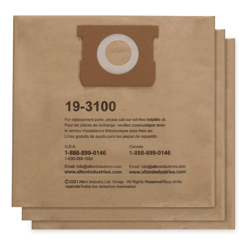 Stanley 5 Gal. to 8 Gal. Disposable Filter Bag for Wet/Dry Vacuum (3-Pack) - 19-3100
