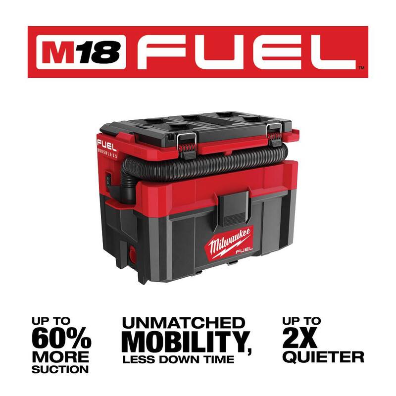 Milwaukee M18 FUEL PACKOUT 18-Volt Lithium-Ion Cordless 2.5 Gal. Wet/Dry Vacuum Kit with 8.0 Ah Battery and Charger - 0970-20​-48-59-1880