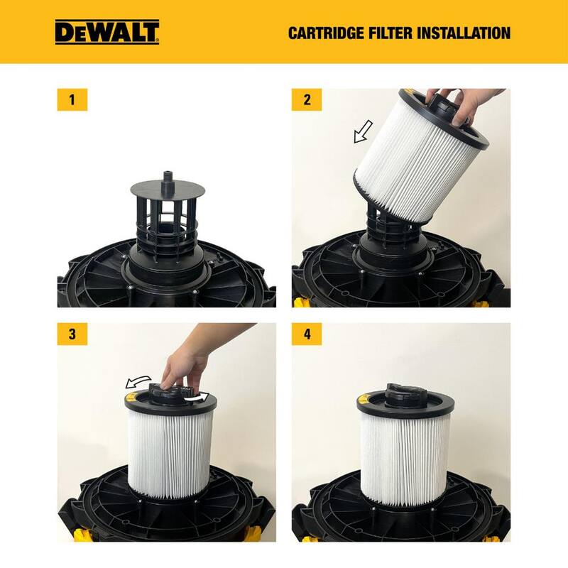 DEWALT 4 Gal. Standard Cartridge Filter for Wet/Dry Vacuum - DXVC4001
