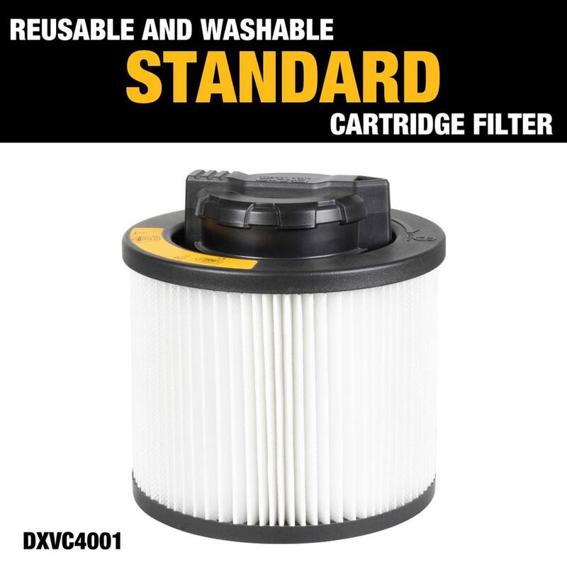 DEWALT 4 Gal. Standard Cartridge Filter for Wet/Dry Vacuum - DXVC4001