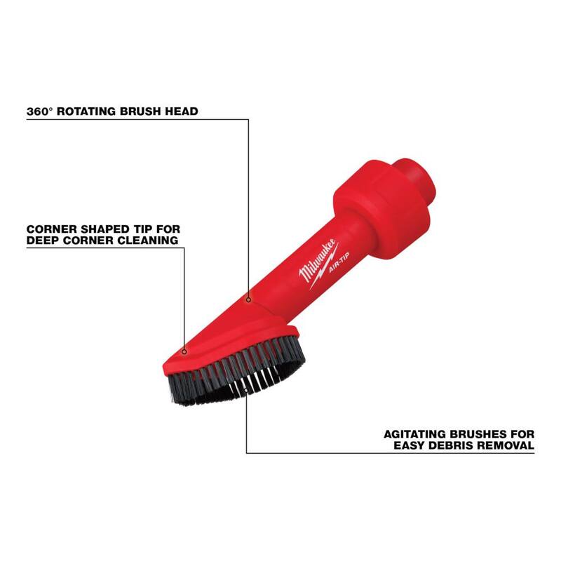 Milwaukee M18 18-Volt 2 Gal. Lithium-Ion Cordless Wet/Dry Vacuum w/AIR-TIP 1-1/4 in. - 2-1/2 in. (3-Piece) Crevice and Nozzle Kit - 0880-20-49-90-2034-49-90-2021