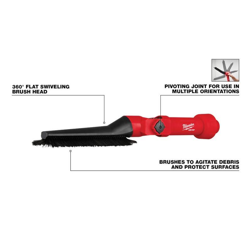 Milwaukee M18 FUEL 9 Gal. Cordless Dual-Battery Wet/Dry Shop Vacuum Kit w/AIR-TIP 1-1/4 in. - 2-1/2 in. (3-Piece) Non-Marring Kit - 0920-22HD-49-90-2027-49-90-2034