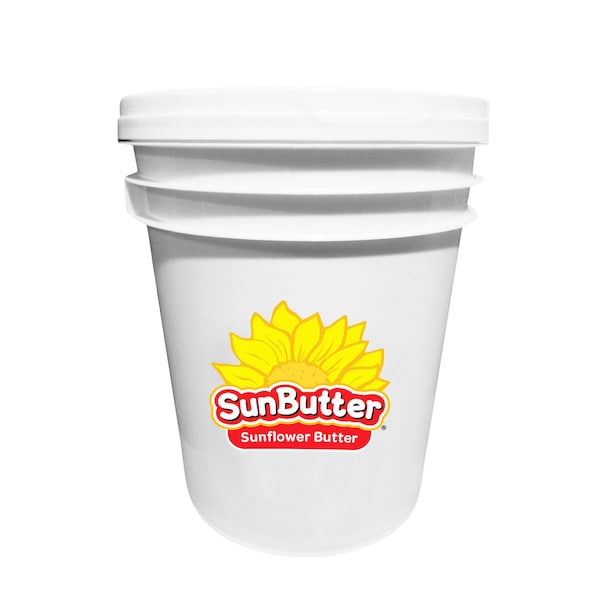 Mantequilla de cacahuate cremosa Sunbutter en bote de 44 libras - 19022.
