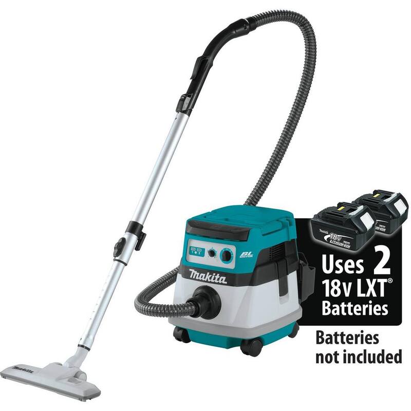 Makita 18V X2 (36V) LXT Lithium-Ion Brushless Cordless 2.1 Gallon Wet/Dry Dust Extractor/Vacuum, Tool Only - XCV20Z