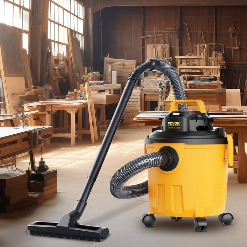 VEVOR Shop Vacuum Wet And Dry, 5 Gal. 6 Peak HP Wet/Dry Vac, Powerful Suction with Blower Function with Attachments 2-in-1 - SYGSZKXCQ18L3GOPZV1-0830