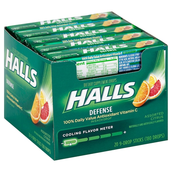 Halls Halls Vitamina C surtido de defensa cítrica 9 unidades, PK480 - 62482
