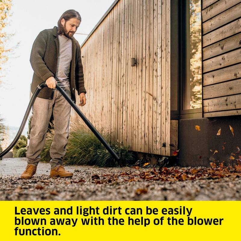 Karcher WD 3 Multi-Purpose 4.5 Gal. Wet-Dry Shop Vacuum Cleaner with Attachments, Blower Feature and Compact Design 1000-Watt - 1.628-114.0