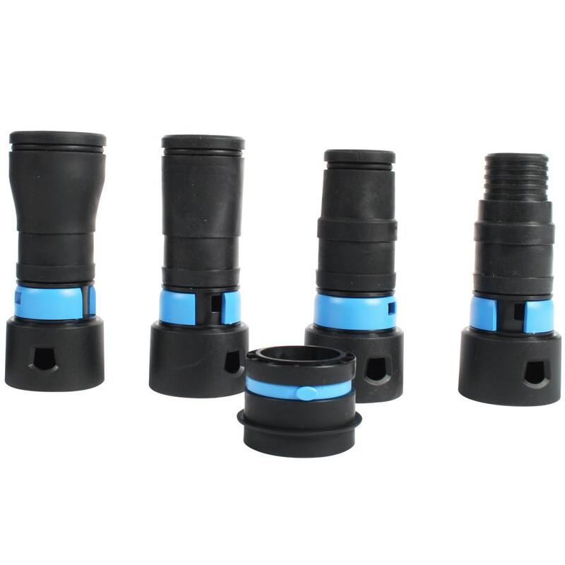 Cen-Tec 10 ft. Vacuum Hose with Expanded Multi-Brand Power Tool Dust Collection Adapter Set and Attachment Kit for Wet/Dry Vacs - 95259