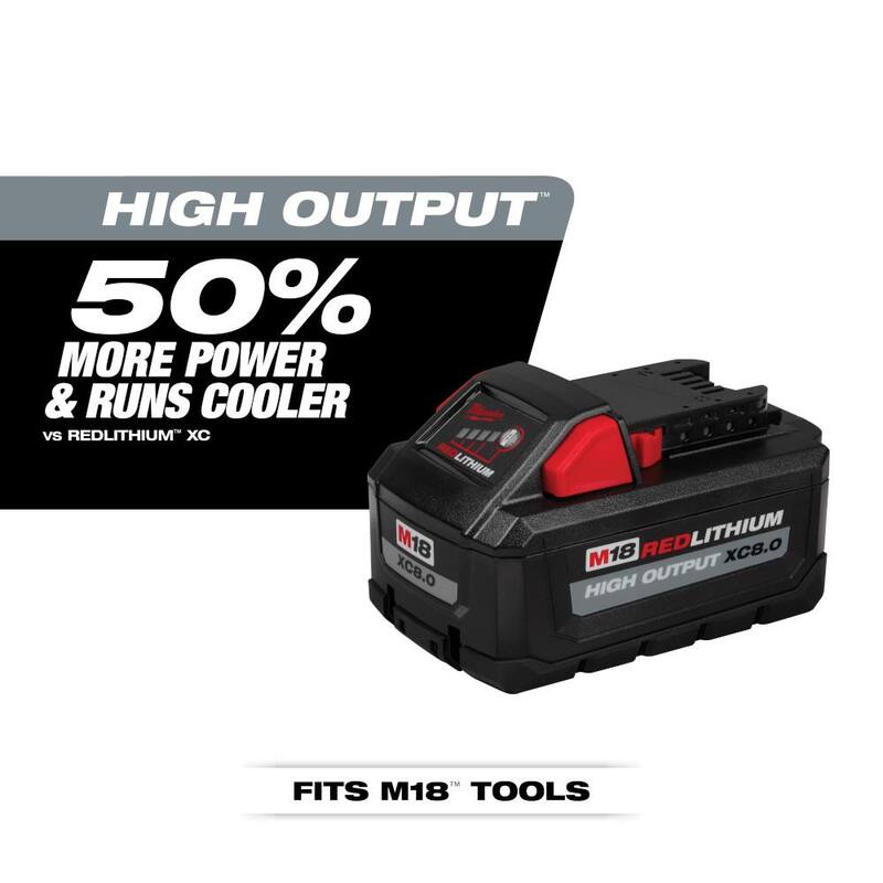 Milwaukee M18 FUEL 6 Gal. Cordless Wet/Dry Shop Vacuum w/HIGH OUTPUT XC 8.0 Ah Battery & High Output 6.0Ah Batteries (2-Pack) - 0910-20-48-11-1880-48-11-1862