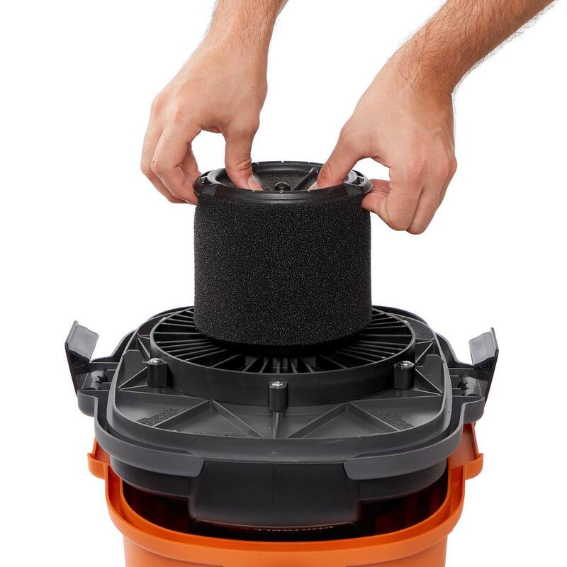 RIDGID Wet Debris Application, Foam Wet Dry Vacuum Shop Vac Filter for Most 3-4.5 Gallon RIDGID Shop Vacs (8-Pack) - VF3700B