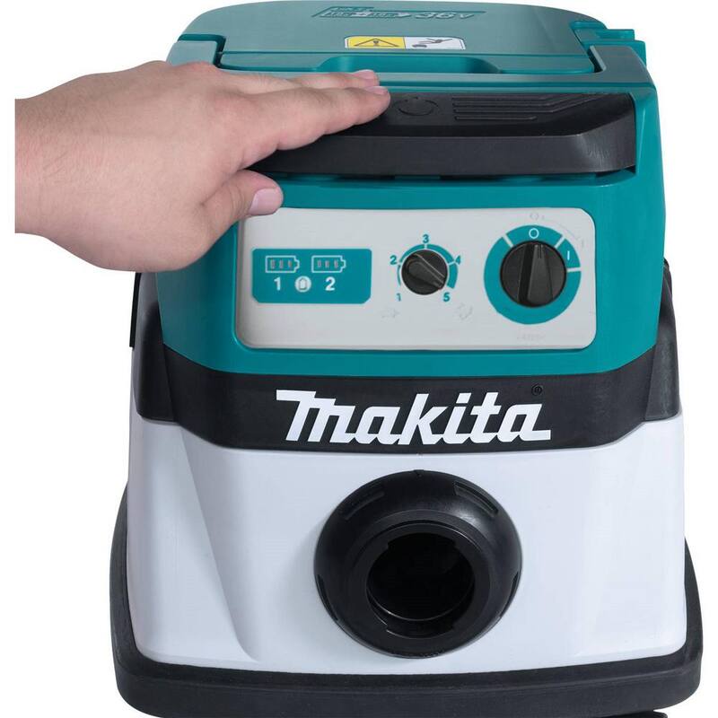 Makita 18V X2 (36V) LXT Lithium-Ion Brushless Cordless 4 Gallon Wet/Dry Dust Extractor/Vacuum, Tool Only - XCV23Z
