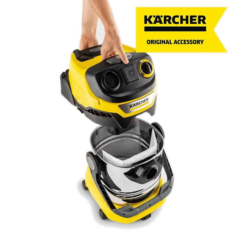 Karcher WD Wet-Dry Vacuum Replacement Fleece Filter Bags for WD4, WD5, WD5/P, WD6 (4-Pack) - 2.863-006.0