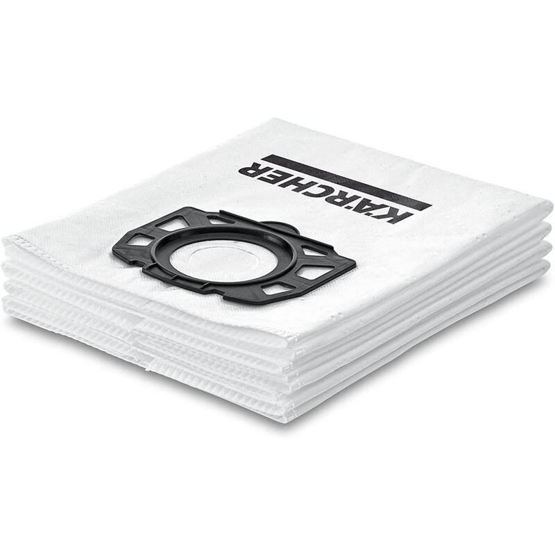 Karcher WD Wet-Dry Vacuum Replacement Fleece Filter Bags for WD4, WD5, WD5/P, WD6 (4-Pack) - 2.863-006.0