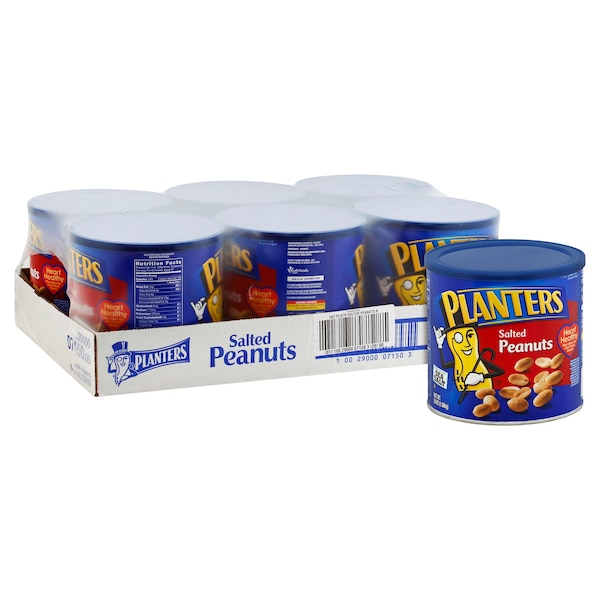 Maníes salados para cóctel Planters en lata de 3.5 oz, paquete de 6 - 10029000071503
