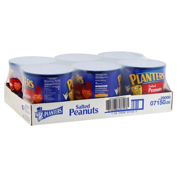Maníes salados para cóctel Planters en lata de 3.5 oz, paquete de 6 - 10029000071503