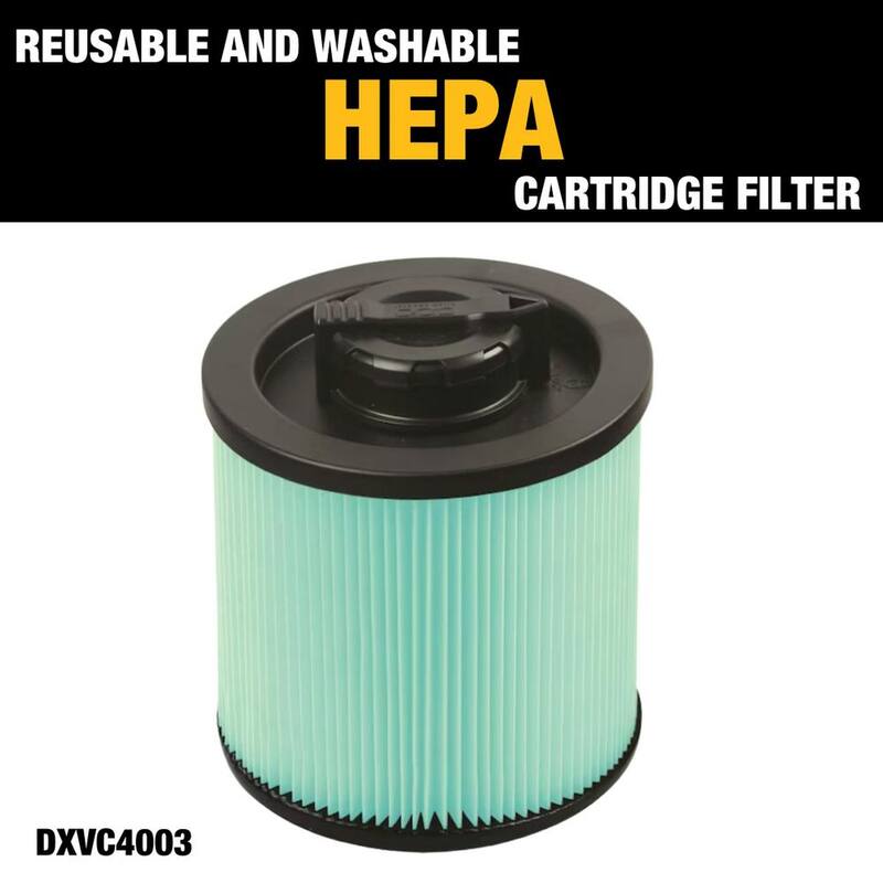 DEWALT 3-Pack Disposable Bag and HEPA Cartridge Filter Combo Pack for 4 Gallon DXV04T Wet/Dry Vacuums - 4003-4040