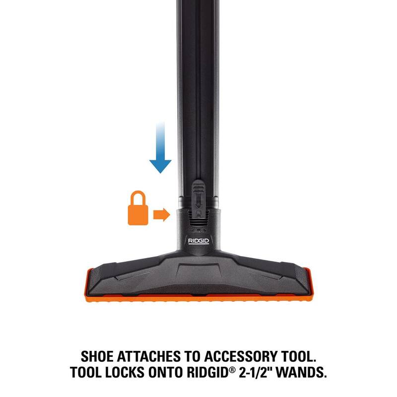 RIDGID 2-1/2 in. NXT Max Wet Floor Tool Shoe Accessory Shop Vac Attachment with Squeegee for RIDGID NXT Wet Dry Vacuums - SK1503