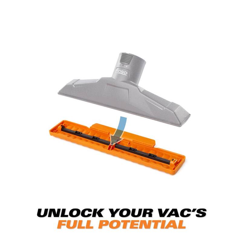 RIDGID 2-1/2 in. NXT Max Wet Floor Tool Shoe Accessory Shop Vac Attachment with Squeegee for RIDGID NXT Wet Dry Vacuums - SK1503