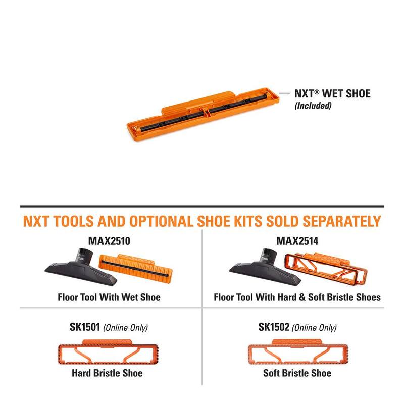 RIDGID 2-1/2 in. NXT Max Wet Floor Tool Shoe Accessory Shop Vac Attachment with Squeegee for RIDGID NXT Wet Dry Vacuums - SK1503