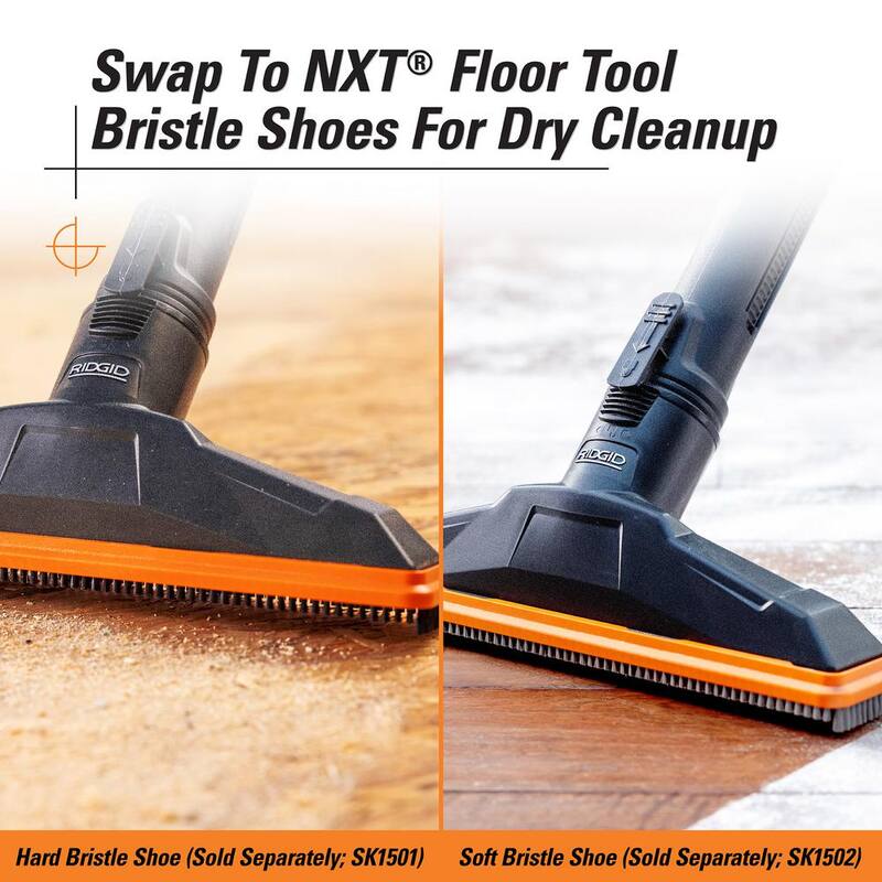 RIDGID 2-1/2 in. NXT Max Wet Floor Tool Shoe Accessory Shop Vac Attachment with Squeegee for RIDGID NXT Wet Dry Vacuums - SK1503