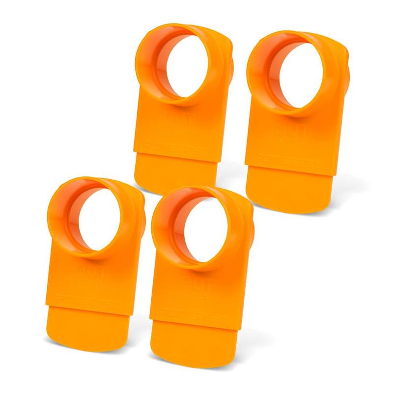 POWERTEC 2-1/2 in. Integrated Blast Gate Clog Resistant Anti Gap Tapered ABS Plastic Fitting for Dust Collection Systems (4-Pack) - 70294-P4