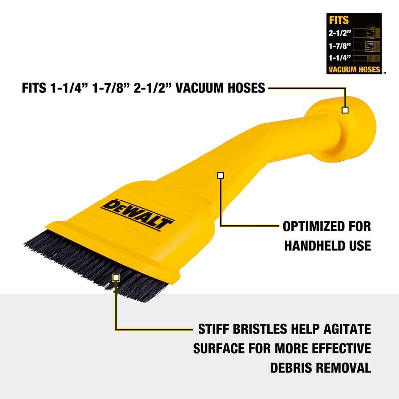 DEWALT Claw Utility Nozzle Brush 1-1/4 in. to 2-1/2 in. Wet/Dry Vaccum 1-Piece - DXVA00-4300