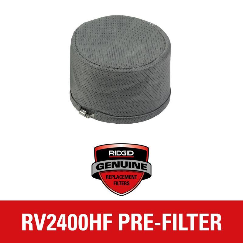 RIDGID Replacement Shop Vac Fabric Pre-Filter Sleeve for RIDGID 14 Gallon HEPA Wet Dry Vacuum RV2400HF (1-Pack) - HF0500