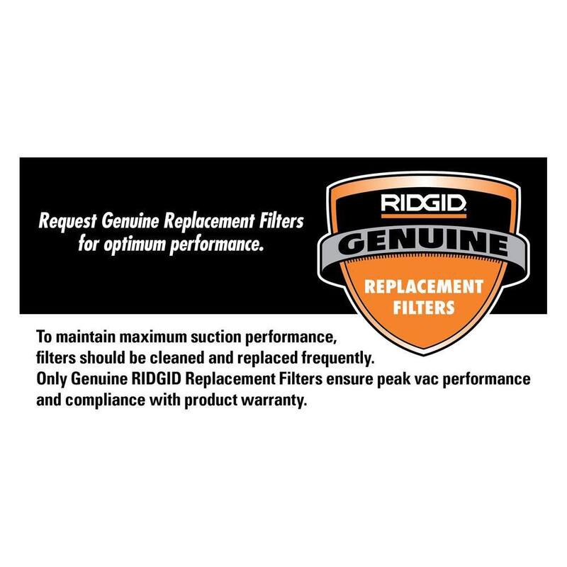RIDGID Replacement Shop Vac Fabric Pre-Filter Sleeve for RIDGID 14 Gallon HEPA Wet Dry Vacuum RV2400HF (1-Pack) - HF0500