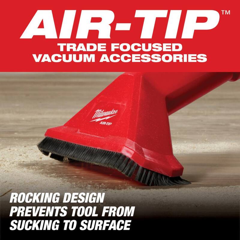 Milwaukee AIR-TIP 2-1/2 in. Rocking Utility Nozzle Attachment With Brushes for Wet/Dry Shop Vacuums (1-Piece) - 49-90-2039