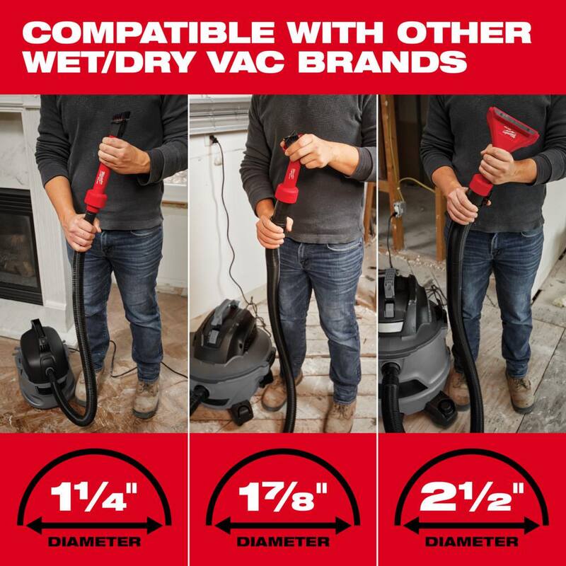 Milwaukee AIR-TIP 2-1/2 in. Magnetic Utility Nozzle Attachment for Wet/Dry Shop Vacuums (1-Piece) - 49-90-2033